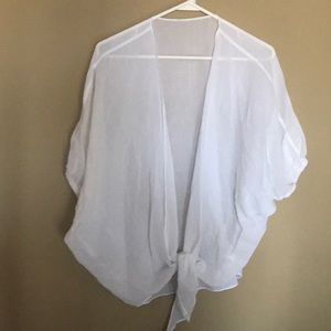 Sheer tie waist cover